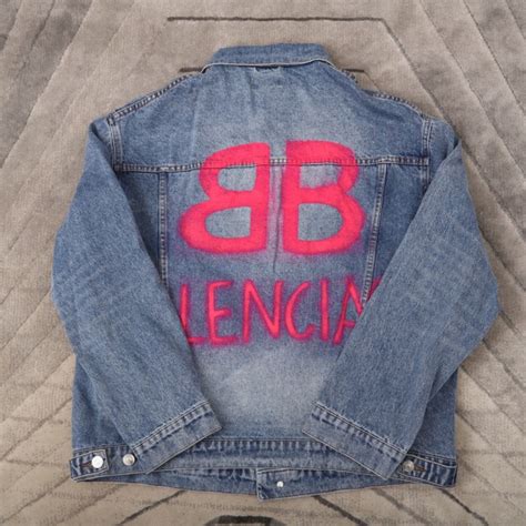 best balenciaga denim jacket replica|balenciaga denim jacket women us.